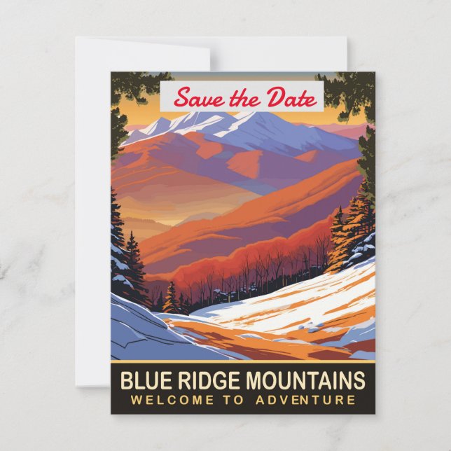Blue Ridge Mountains,  Save The Date (Front)