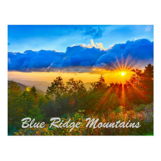Blue Ridge Mountains sunrise Postcard