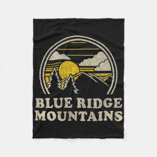 Blue Ridge Mountains T Shirt Vintage Hiking Mounta Fleece Blanket