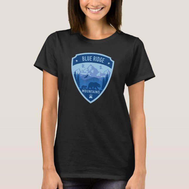 Blue Ridge Mountains USA Design T-Shirt (Front)