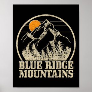 Blue Ridge Mountains Vintage Mountains Usa America Poster