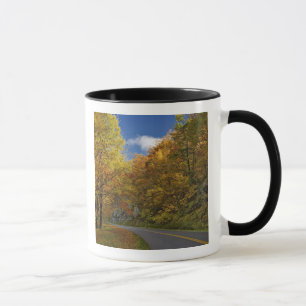 Blue Ridge Parkway curving through autumn colours Mug