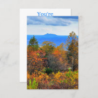 Blue Ridge Parkway Fall Overlook of Pilot Mountain