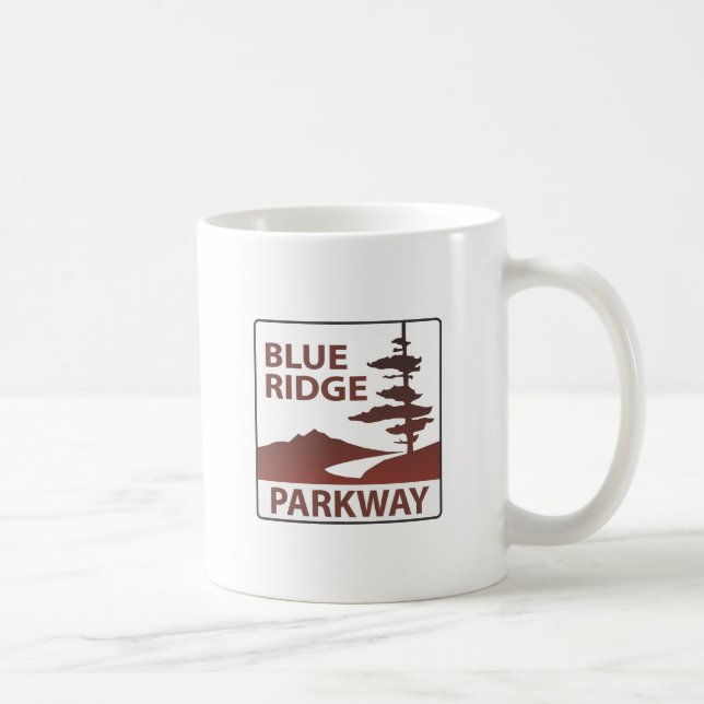 Blue Ridge Parkway Highway Road Trip Coffee Mug (Right)