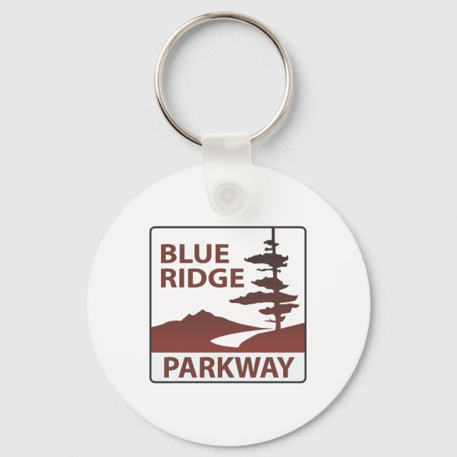 Blue Ridge Parkway Highway Road Trip Keychain (Front)
