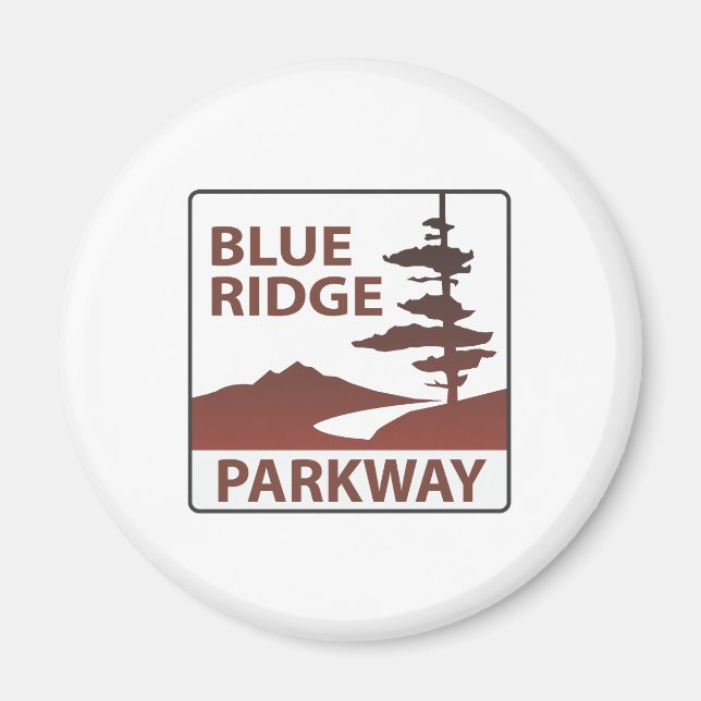 Blue Ridge Parkway Highway Road Trip Magnet (Front)