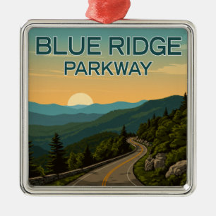 Blue Ridge Parkway Landscape Metal Ornament