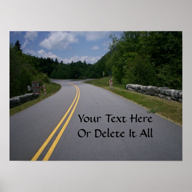 Blue Ridge Parkway Motorcycle 13 Poster (Front)
