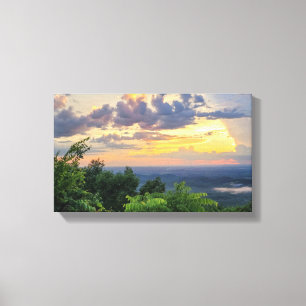 Blue Ridge Parkway - Mountain Sunset 1 Canvas Print