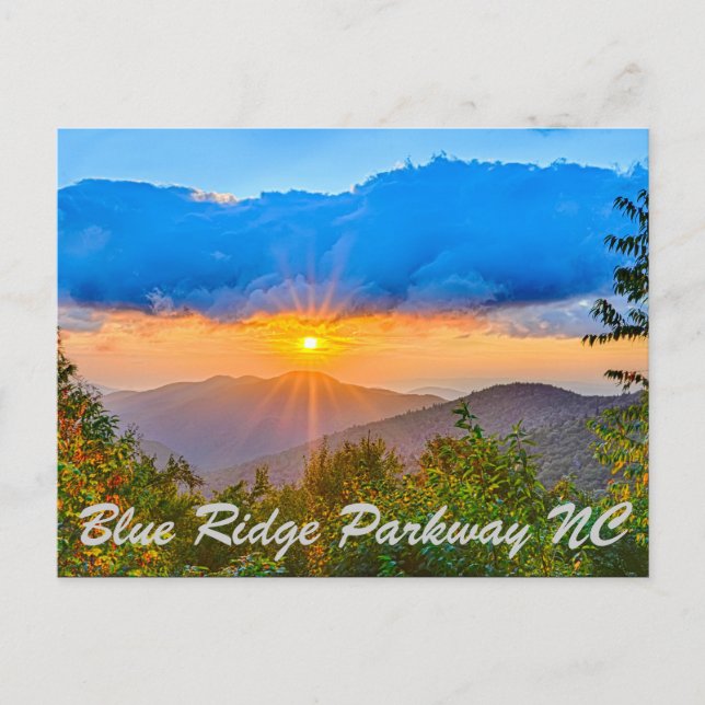 Blue Ridge Parkway NC Postcard (Front)