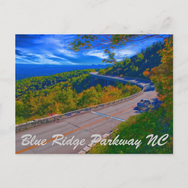 Blue Ridge Parkway NC Postcard (Front)