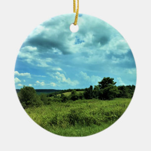 Blue Ridge Parkway near Floyd, Virginia Ceramic Ornament