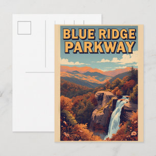 Blue Ridge Parkway Scenic Byway Virginia NC Postcard