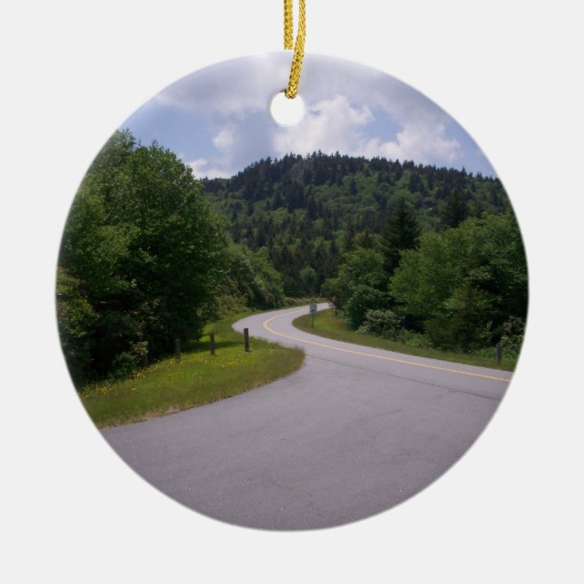 Blue Ridge Parkway Scenic Route Ceramic Ornament (Front)