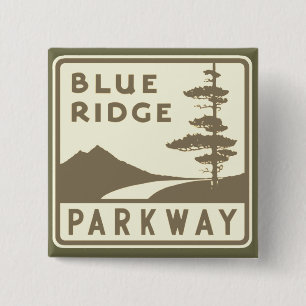 Blue Ridge Parkway shield 2 Inch Square Button