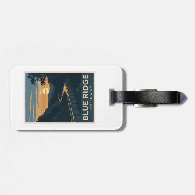 Blue Ridge Parkway Sunset Luggage Tag (Back Horizontal)