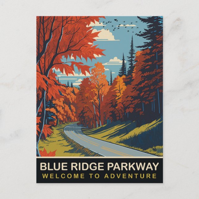 Blue Ridge Parkway, Travel Postcard (Front)