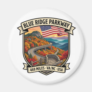 Blue Ridge Parkway USA Legendary Road Trip Magnet