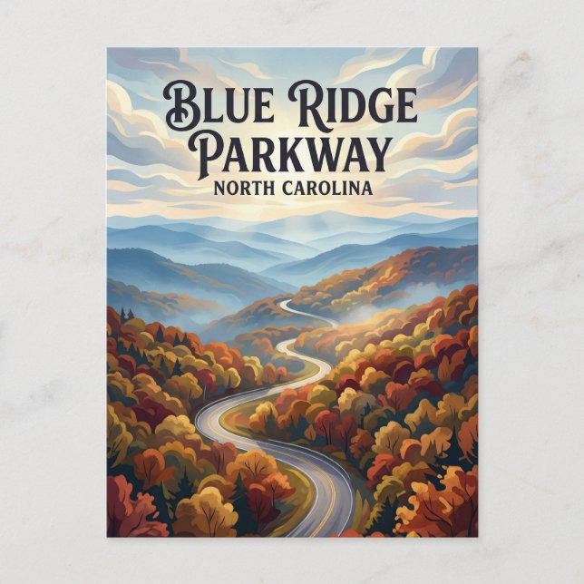 Blue Ridge Parkway USA Postcard (Front)