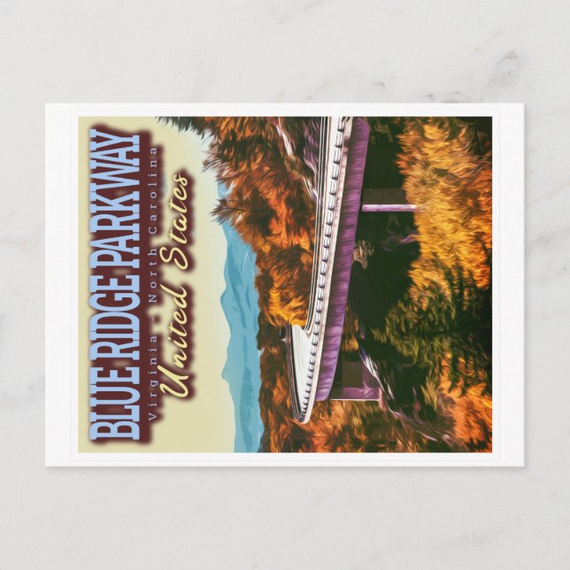 BLUE RIDGE PARKWAY - VIRGINIA - NORTH CAROLINA US POSTCARD (Front)