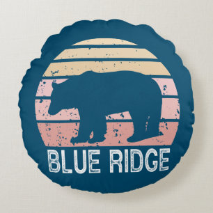 Blue Ridge Retro Bear Throw Pillow