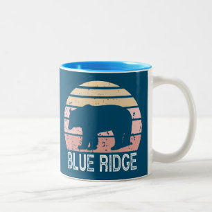 Blue Ridge Retro Bear Two-Tone Coffee Mug
