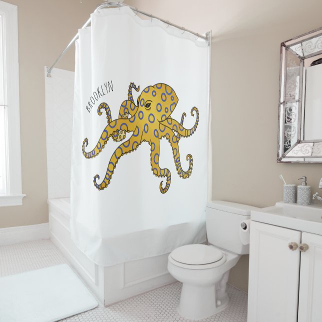Blue-ringed octopus cartoon illustration  (In Situ)