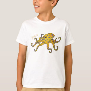 Blue-ringed octopus cartoon illustration T-Shirt