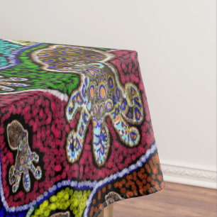 Blue Ringed Octopus Dot Art, Tablecloth