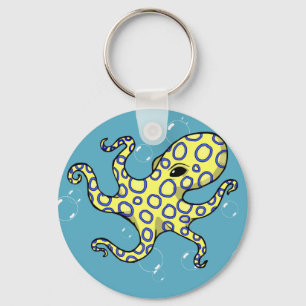 Blue Ringed Octopus Keychain