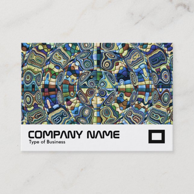 Blue Ripple Abstract Business Card (Front)