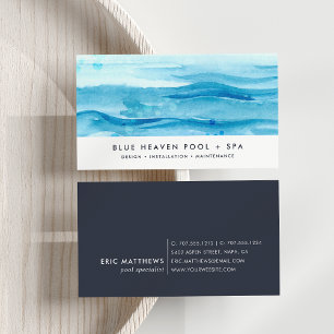 Blue Ripple   Pool Care or Swim Business Card