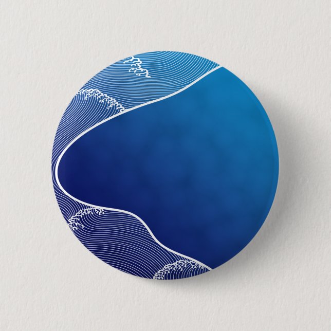 blue river 2 inch round button (Front)