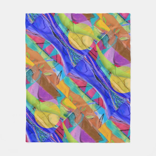 Blue River Blue Lake Fleece Blanket (Front)