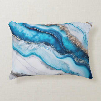Blue River Marble Accent Pillow