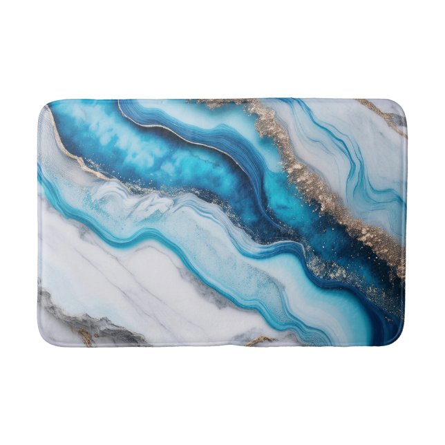 Blue River Marble Bath Mat (Front)