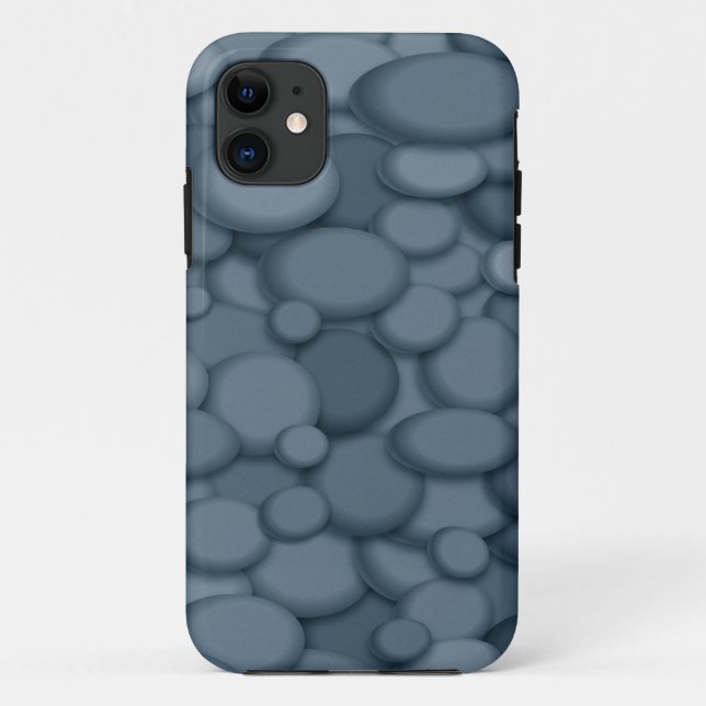 Blue River Rock Pebbles Art Case-Mate iPhone Case (Back)