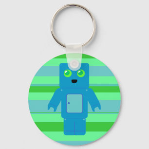 Blue Robot Keychain