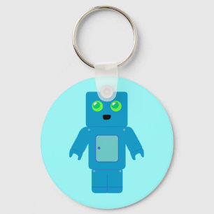 Blue Robot Keychain