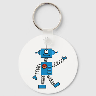 Blue Robot Keychain