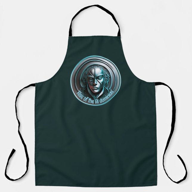 Blue Robot Mask - Rise of the AI dominioN Apron (Front)