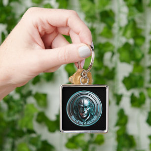 Blue Robot Mask - Rise of the AI dominioN Keychain