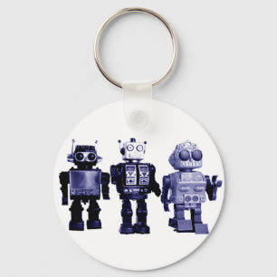 blue robots keychain