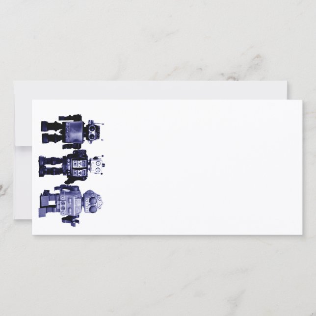 blue robots photo card (Front)