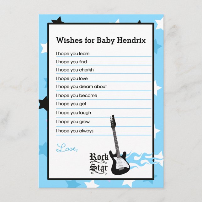 Blue Rock Star Souhaite Des Cartes De Conseils Pou (Devant)