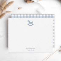 Blue Rocking Horse Baby Boy Nursery