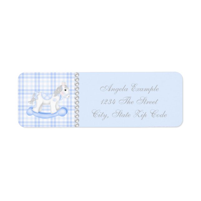 Blue Rocking Horse Baby Shower (Front)