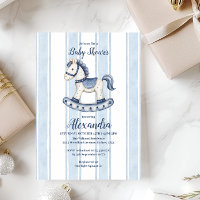 Blue Rocking Horse Baby Shower