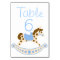 Blue Rocking Horse Baby Shower Table Numbers