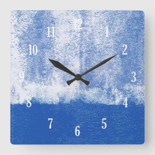 Blue rolled paint clock
